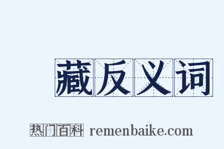 藴藏反义词是什么意思的图片